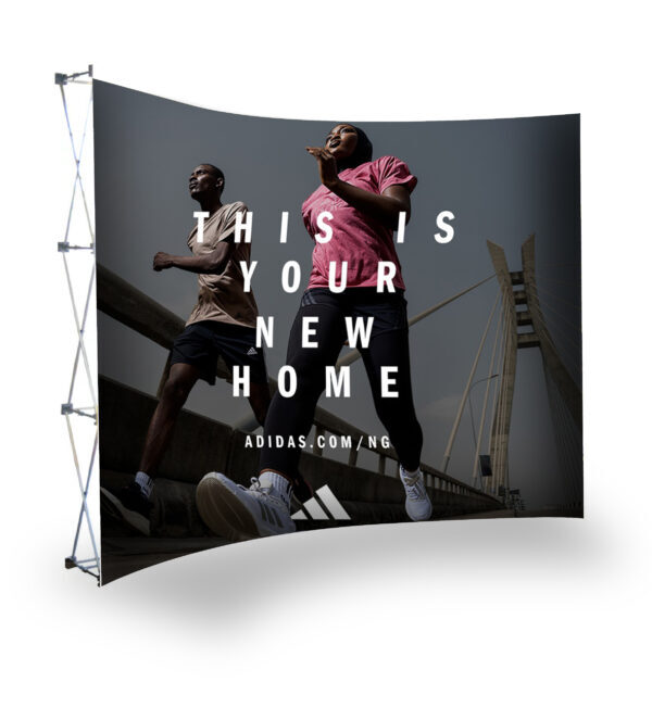 Curved Bannerwall 3.5 x 2.25m, Print Only