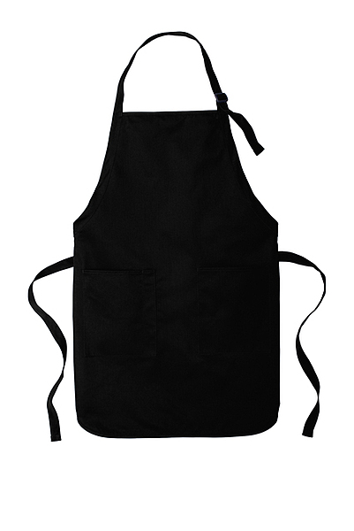 Custom Embroidered Full-Length Two-Pocket Bib Apron (Available in 9 Colors)