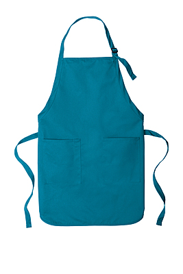 Custom Embroidered Full-Length Two-Pocket Bib Apron (Available in 9 Colors)