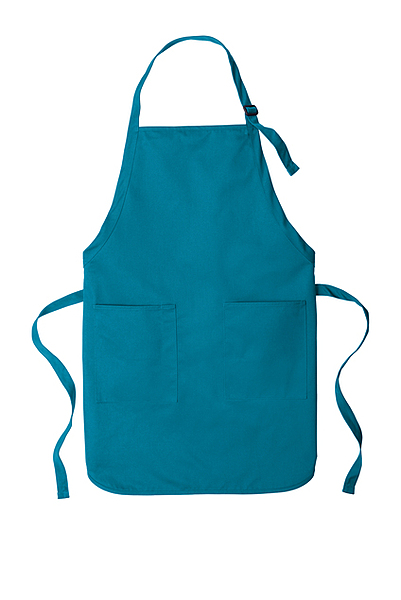 Custom Embroidered Full-Length Two-Pocket Bib Apron (Available in 9 Colors)