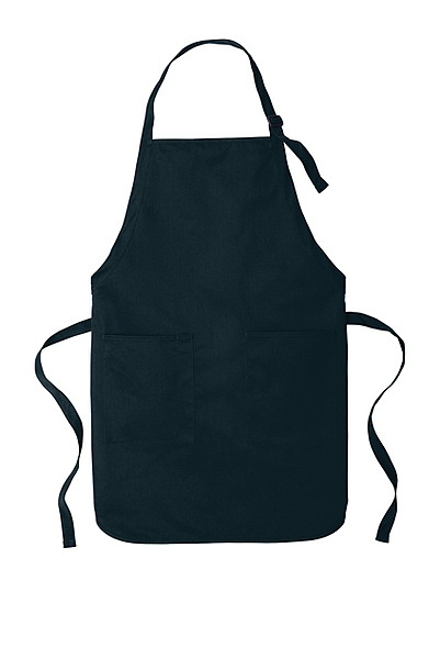 Custom Embroidered Full-Length Two-Pocket Bib Apron (Available in 9 Colors)