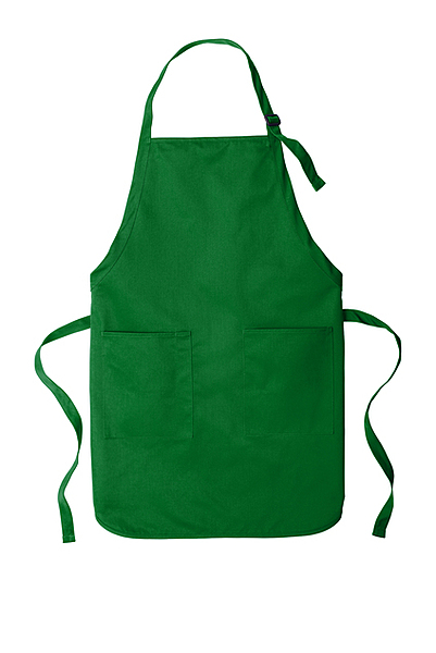 Custom Embroidered Full-Length Two-Pocket Bib Apron (Available in 9 Colors)