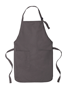 Custom Embroidered Full-Length Two-Pocket Bib Apron (Available in 9 Colors)