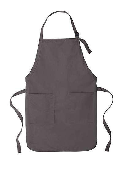 Custom Embroidered Full-Length Two-Pocket Bib Apron (Available in 9 Colors)