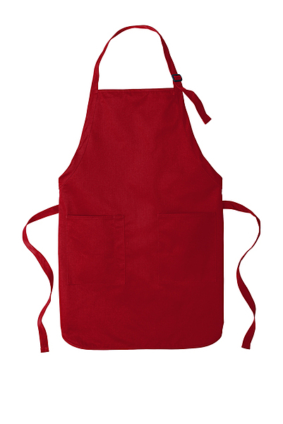 Custom Embroidered Full-Length Two-Pocket Bib Apron (Available in 9 Colors)
