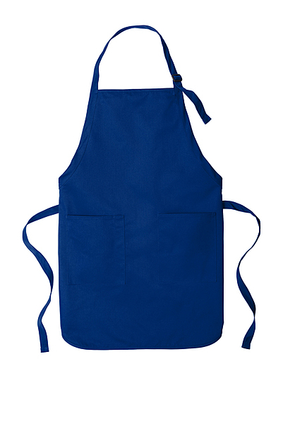 Custom Embroidered Full-Length Two-Pocket Bib Apron (Available in 9 Colors)