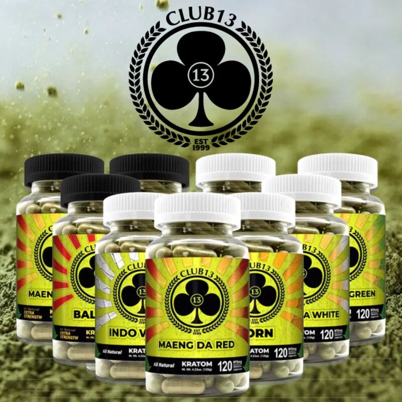 CLUB 13 KRATOM CAPSULES 25CT/50CT/120CT