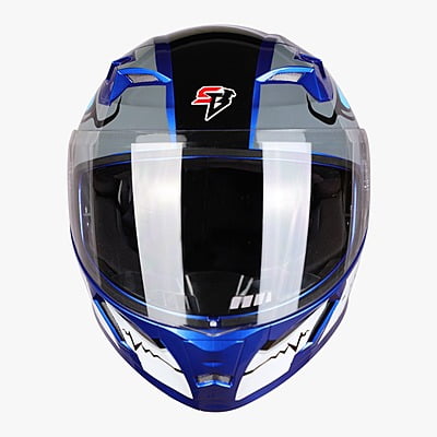 STEELBIRD SBA-21 BORN READY GLOSSY Y.BLUE C/V (L) (LONG CHEEKPAD)