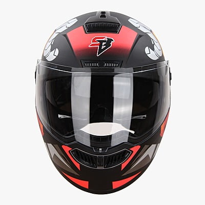 STEELBIRD SBA-7 ISS BIRDIE GLOSSY BLACK/WATERMELON C/V (M)