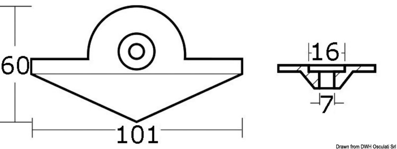 Anode for outboard engines 8/15 HP