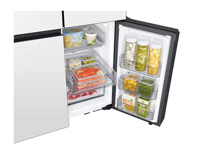 RF29DB965012AP, Refrigerador de puerta francesa estilo T a medida con centro de bebidas 29" Blanca WIFI,"12 Meses Garantía General  20 años en el Compresor"