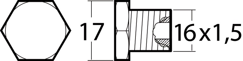 Zinc plug 16x1.50 � 11x33