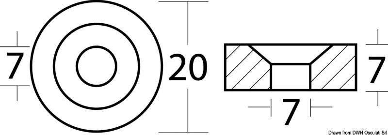 Zinc ring anode f. Suzuki outboard engines 4/300HP