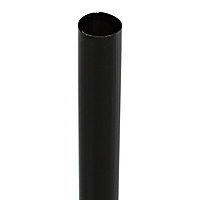 Empress Semi Slim Straw / Stirrer Unwrapped 7.75" Black Boxed 10 / 500 cs