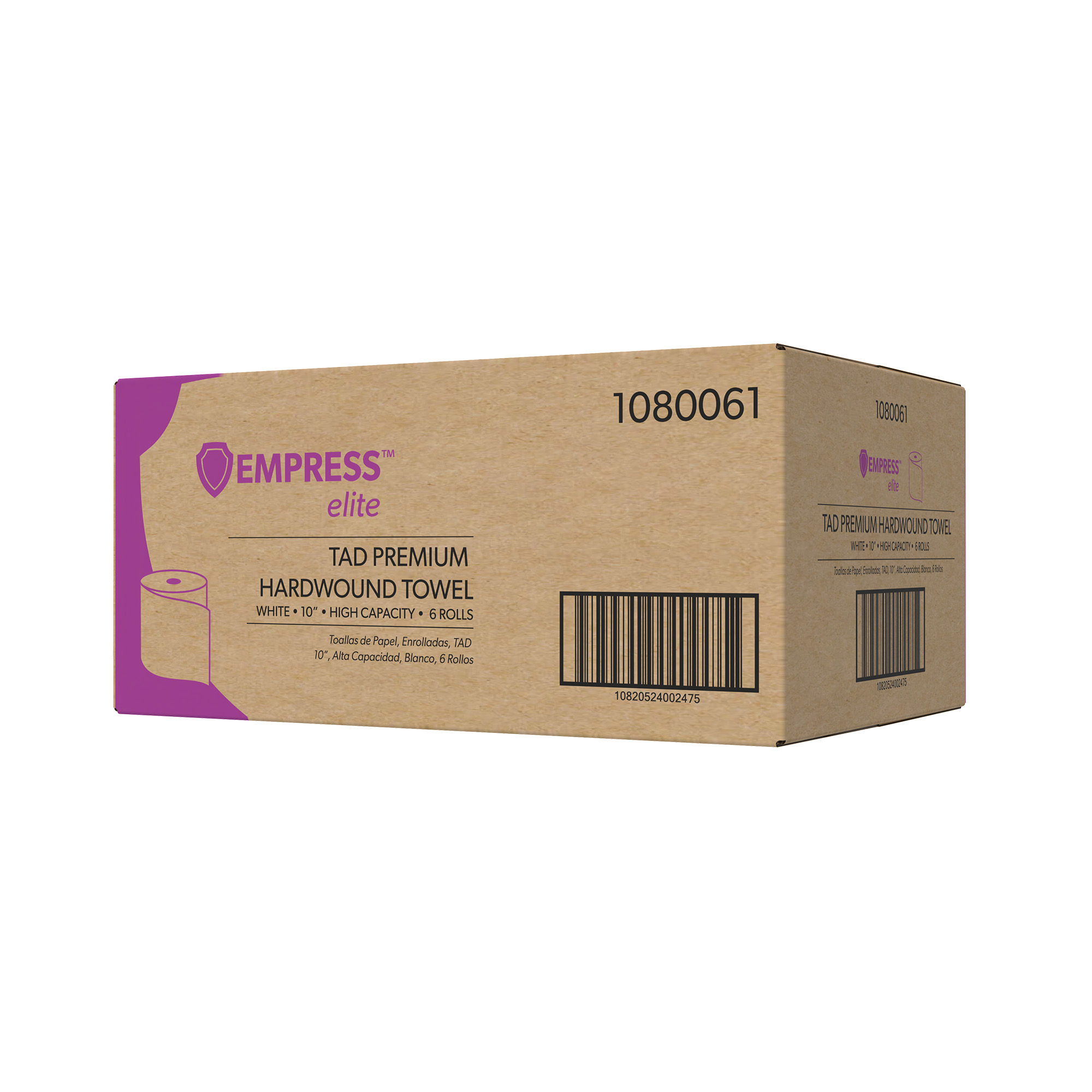 Empress Elite Premium Hardwound Towel 10" Bleached 6 Rolls