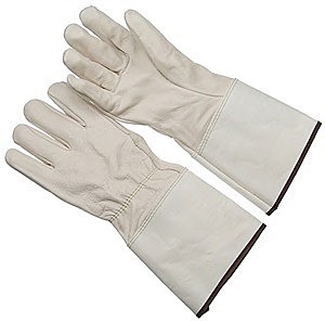 Top grain drivers, 5" white PE cuff