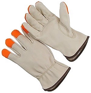 B grade grain driver, keystone thumb,orange Hi-Vis finger tips