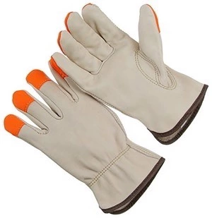 B grade grain driver, keystone thumb,orange Hi-Vis finger tips