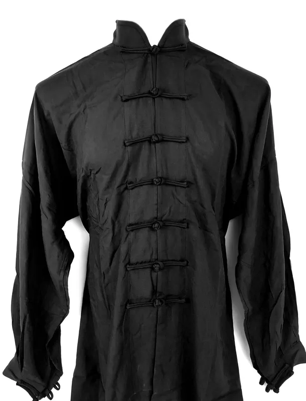 Uniforme De Tai Chi Tela De Algodón Negro