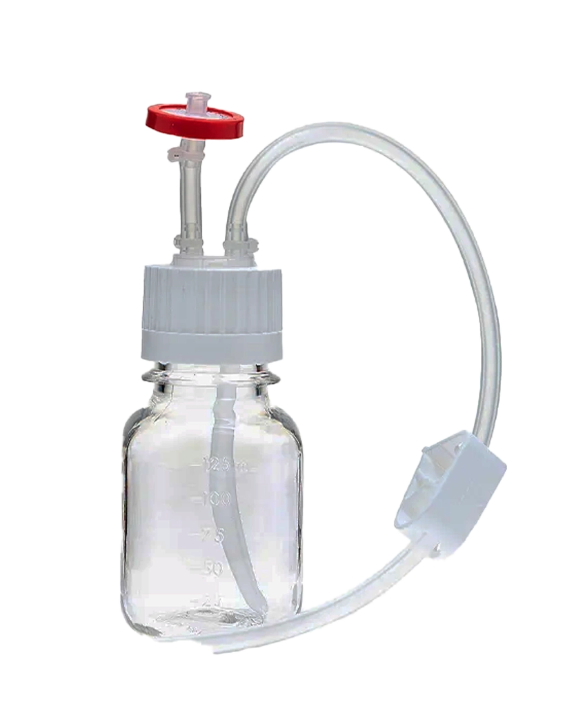EZBio® 125mL Media Bottle Assembly 38-430 VersaCap with Vent and Dip Tube 10/CS