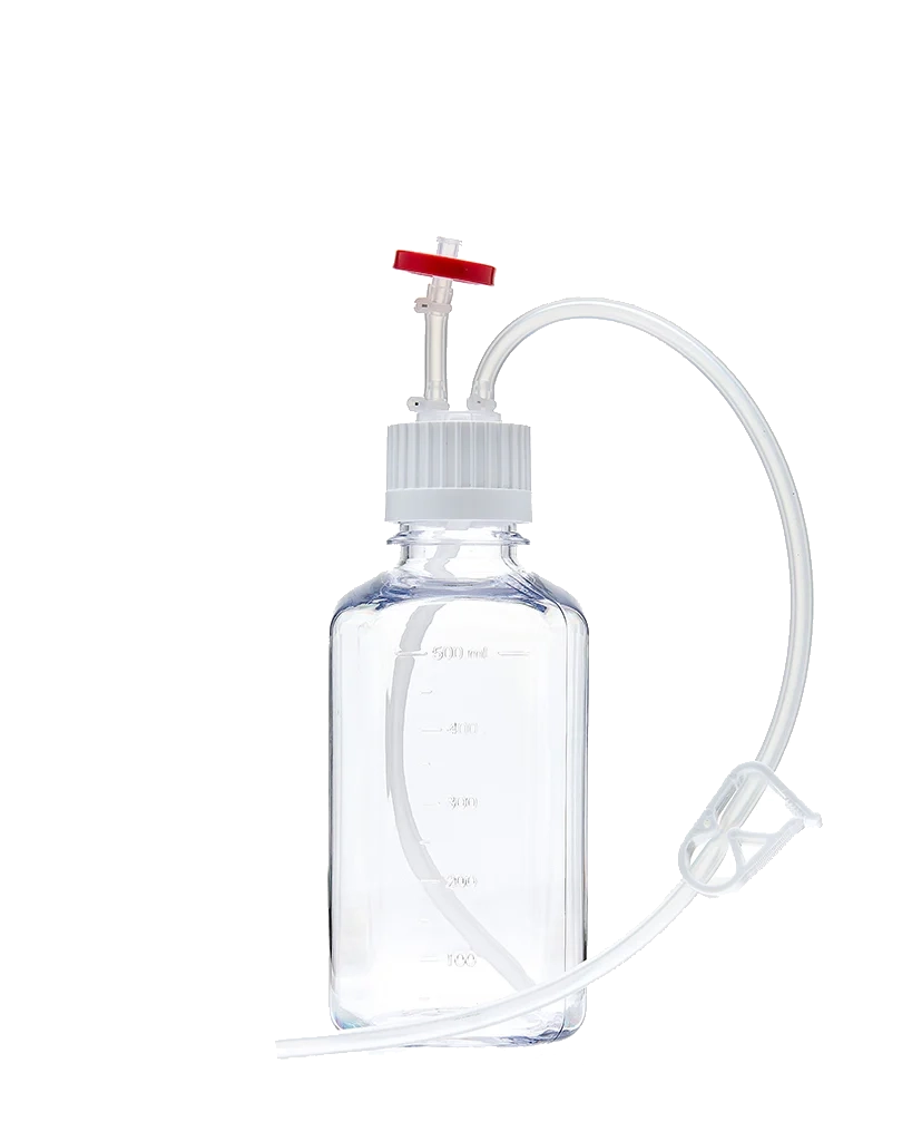 EZBio® 500mL Media Bottle Assembly 38-430 VersaCap with Vent and Dip Tube 10/CS