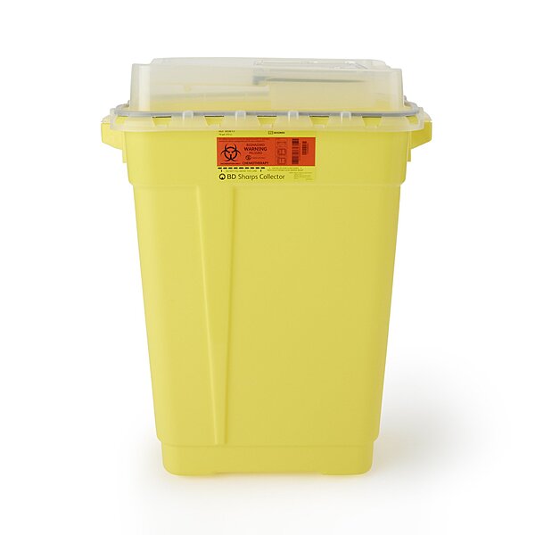 BD™ Chemotherapy Waste Container – 19 Gallon, Yellow Base, Vertical Entry