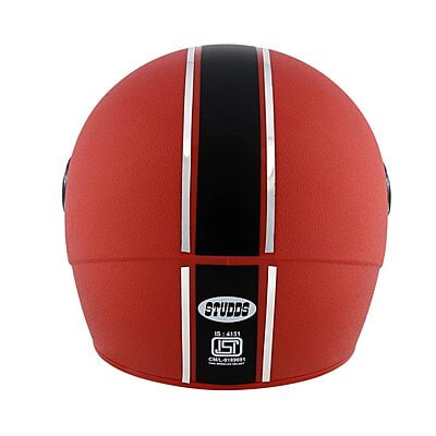 STUDDS CHROME ECONOMY RED WITH PLAIN STRIP C/V (L)