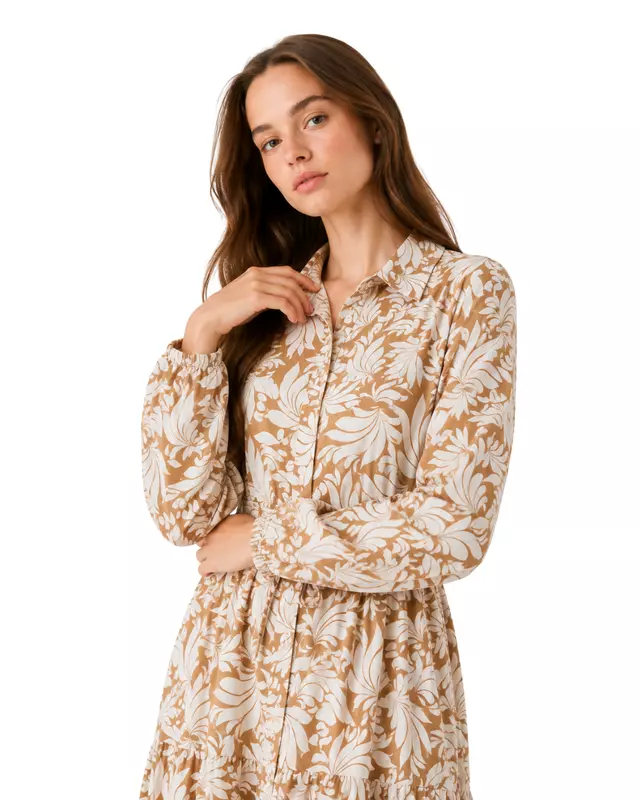 Printed Tiered Maxi Dress
