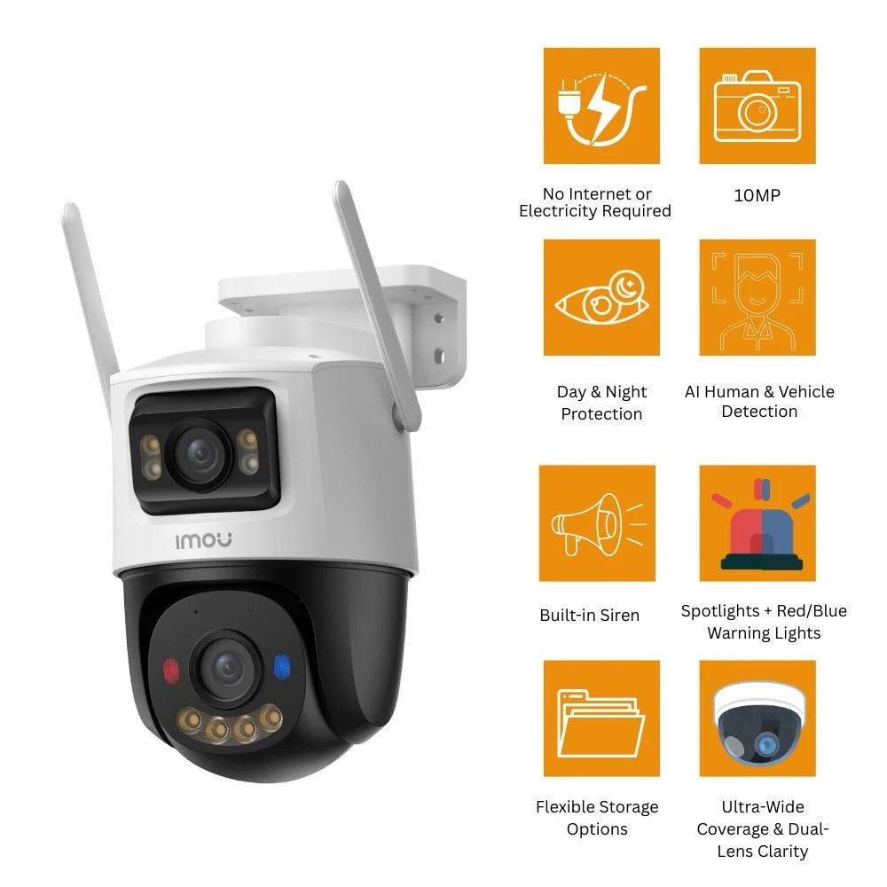 AOV (Dual 10MP-Solar-4G-WiFi-PT) Camera