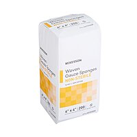 McKesson® Gauze Sponge 4 Inch × 4 Inch 12-Ply Non-Sterile 200 Count McKesson® Gauze Sponge 4 Inch × 4 Inch 12-Ply Non-Sterile 200 Count