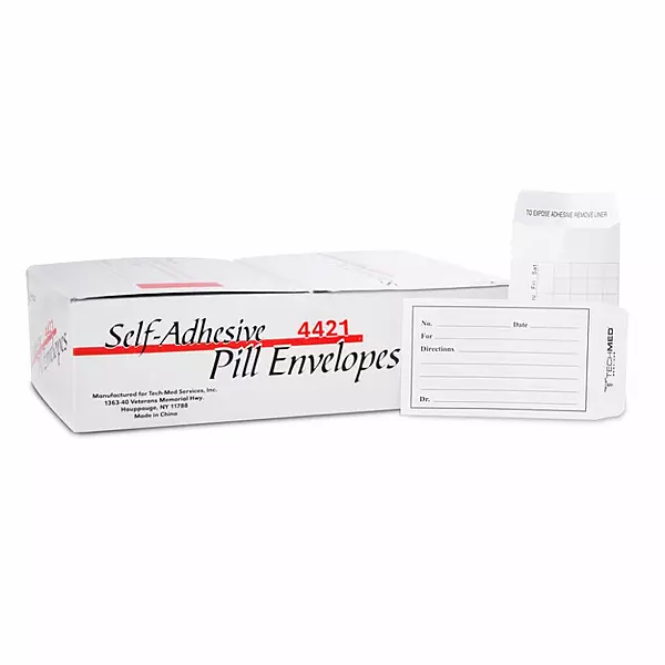Pill Envelope, self seal. 100/bx Pill Envelope, self seal. 100/bx