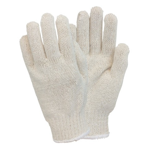 Hospeco Medium Weight String Knit Gloves Cotton Polyester Blend 7 Gauge 1 / dz