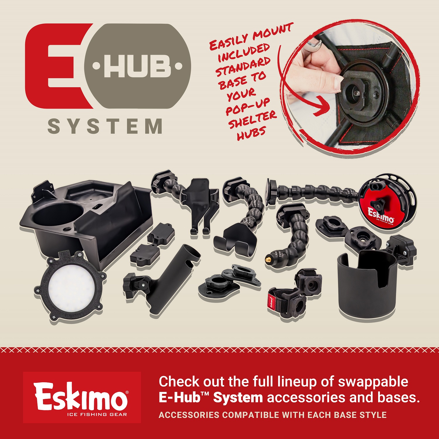 Eskimo E-Hub Deadstick Rod Holder