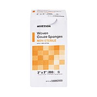 McKesson® Gauze Sponge 3 Inch × 3 Inch 8-Ply Non-Sterile 200 Count