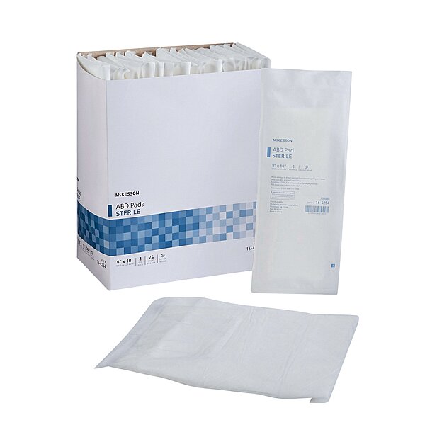McKesson Sterile Abdominal Pad 8 x 10 Inch (MPN 16-4254) BX/24EA