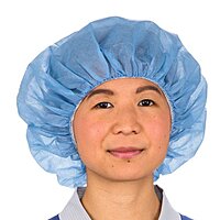 Disposable Bouffant Cap – One Size Fits Most, Blue, Elastic Closure