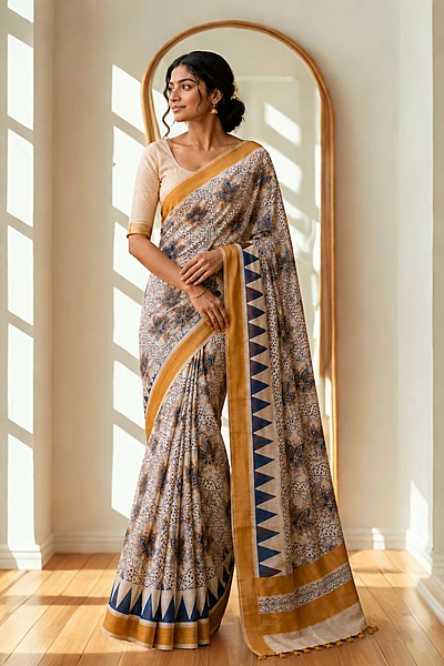 Kerala Printing Blue floral