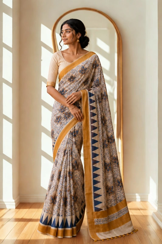 Kerala Printing Blue floral