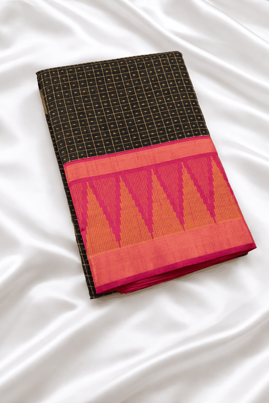 Semi Raw Silk - Black