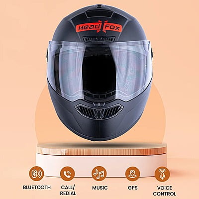 STEELBIRD SBA-7 DASHING BLACK C/V (XL) WITH HEADFOX LOGO