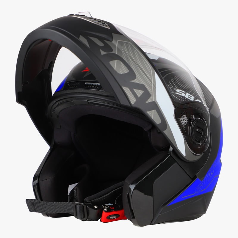 STEELBRID SBA-7 ROAD GLOSSY BLACK/BLUE C/V (L)