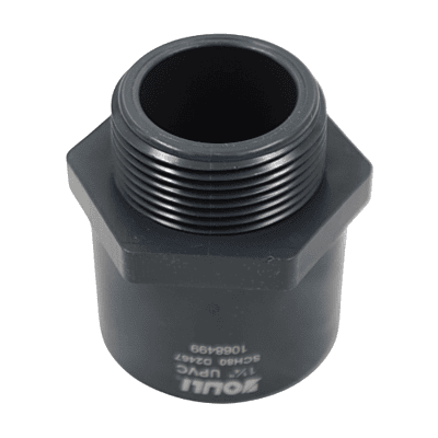 Adaptador Macho PVC, Cedula 80, 32M, 1-1/4" Pulgadas - 45-830904 Adaptador Macho PVC, Cedula 80, 32M, 1-1/4" Pulgadas - 45-830904