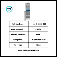 Specification of Usha Aqua Genie Chilled Water Dispenser with Cooling Cabinet.