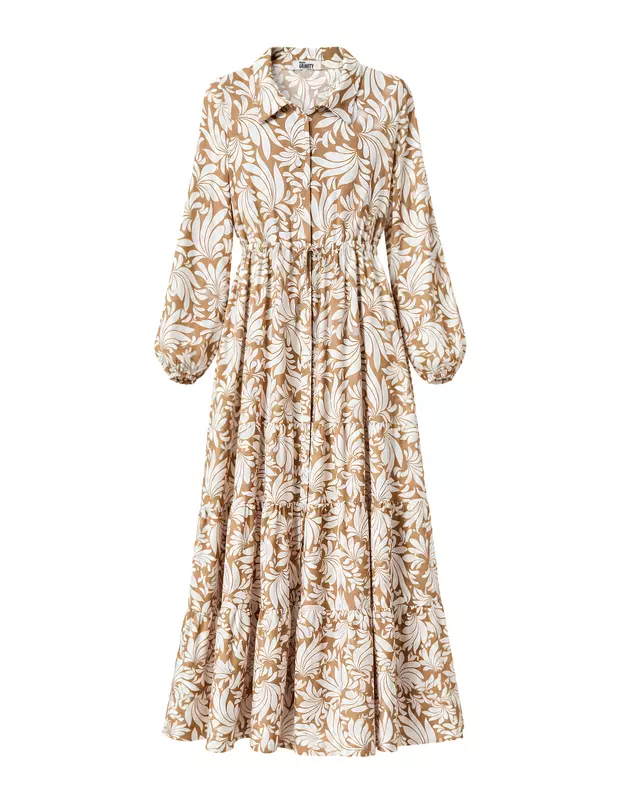 Printed Tiered Maxi Dress
