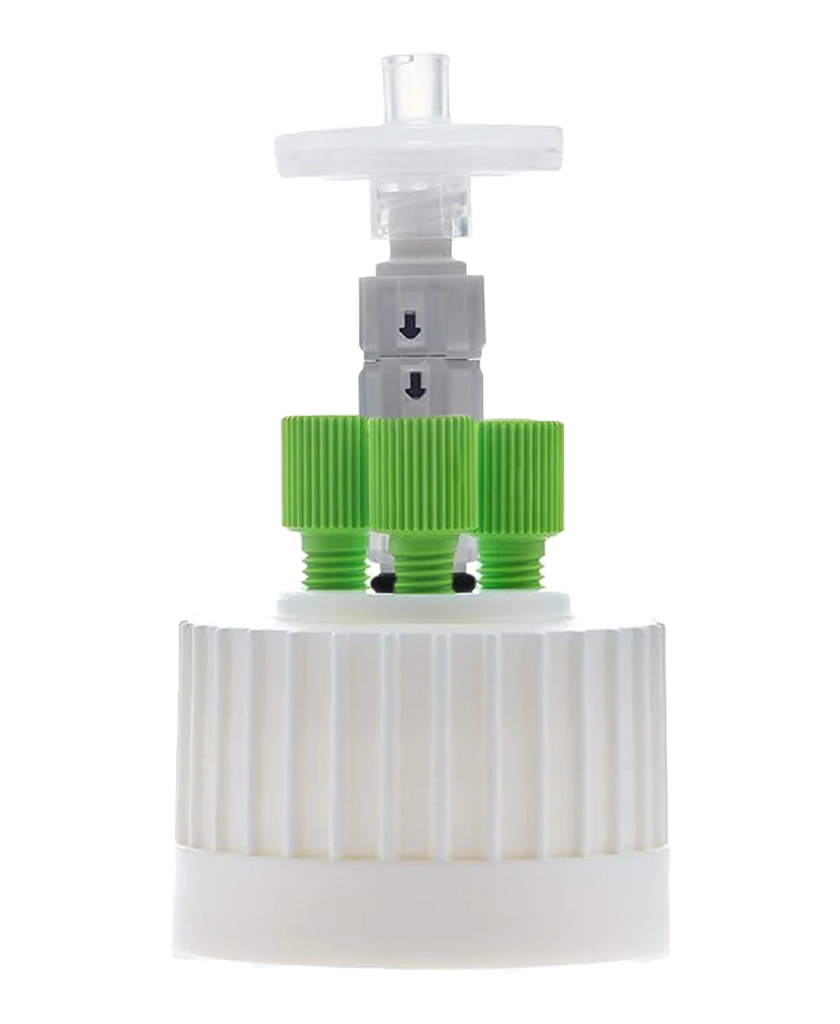 ChromCap™ 300 HPLC Cap Assembly 38-430 PTFE Adapter & Safety Air Inlet Valve 3x Ports OD Tubing - 1/8" or 1/16" 1/EA