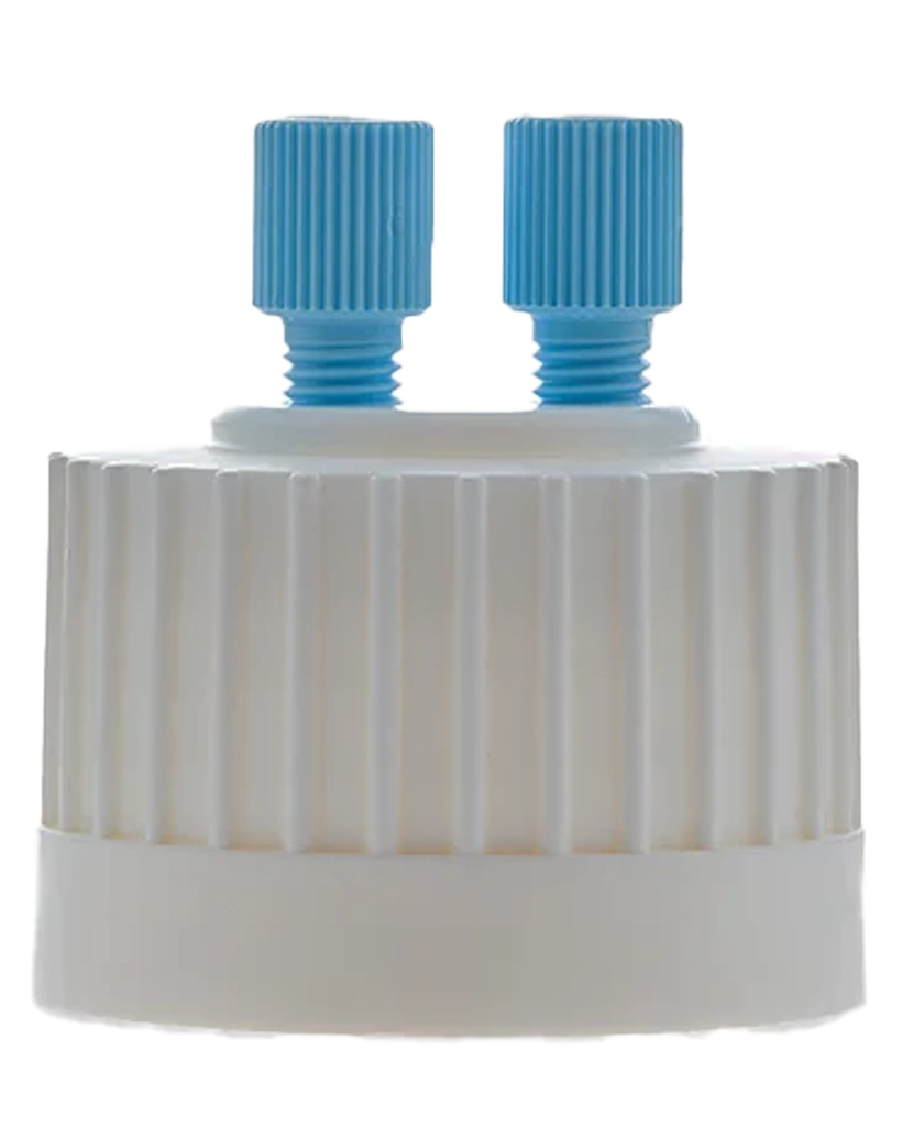 ChromCap™ 100 HPLC Cap Assembly 38-430 PTFE Adapter w Vent Hole 2x Ports 1/8" or 1/16" OD Tubing 1/EA