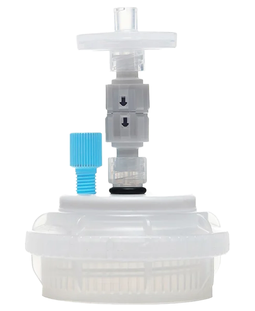 ChromCap™ 300 HPLC Cap Assembly GL45 PTFE Adapter & Safety Air Inlet Valve 1x Port 1/8" or 1/16" OD Tubing 1/EA