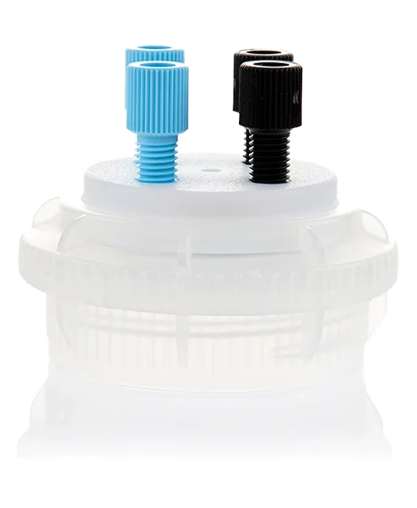 ChromCap™ 100 HPLC Cap Assembly GL45 PTFE Adapter w Vent Hole 4x Ports 1/8" or 1/16" OD Tubing 1/EA
