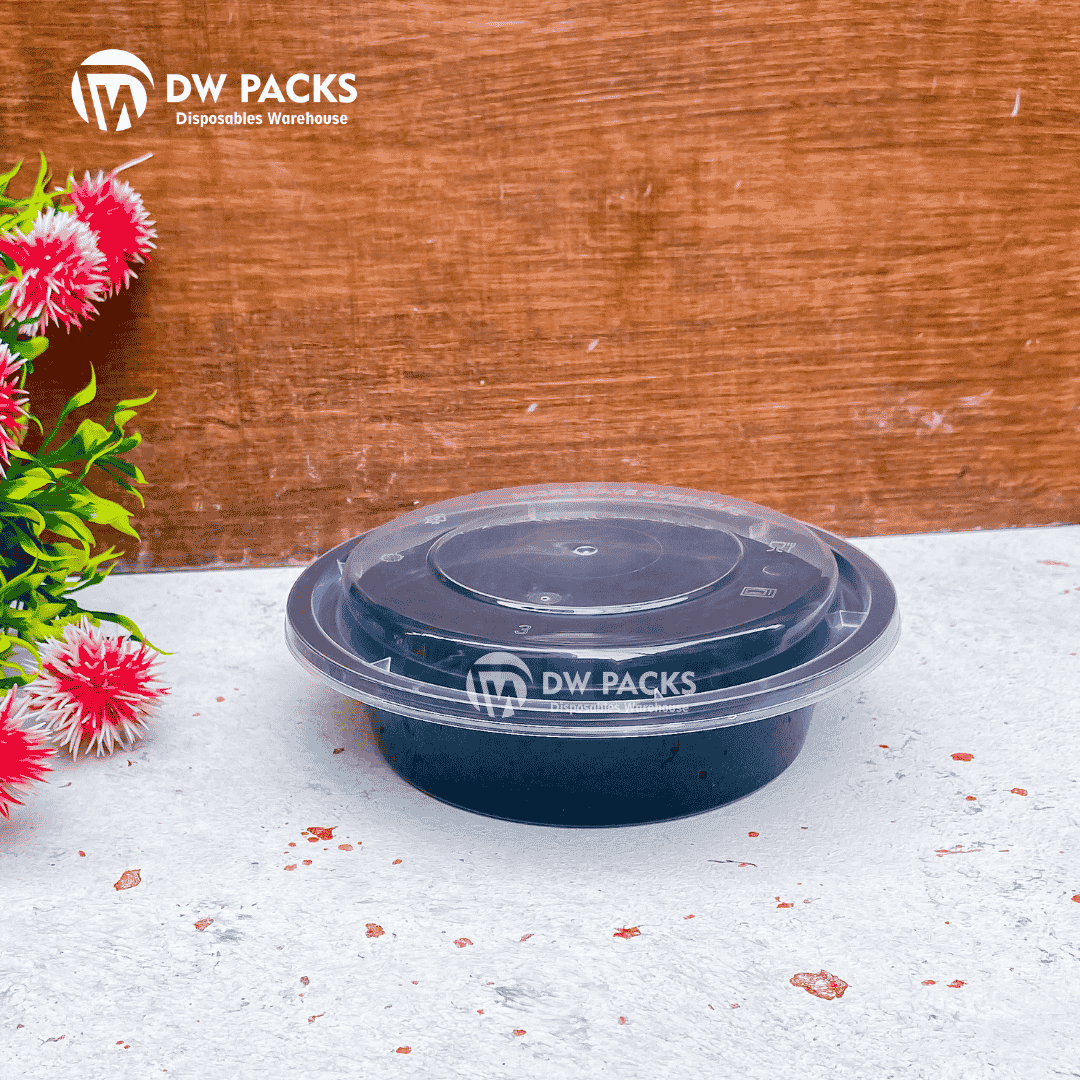 450ML ROUND FLAT BOWL WITH LID