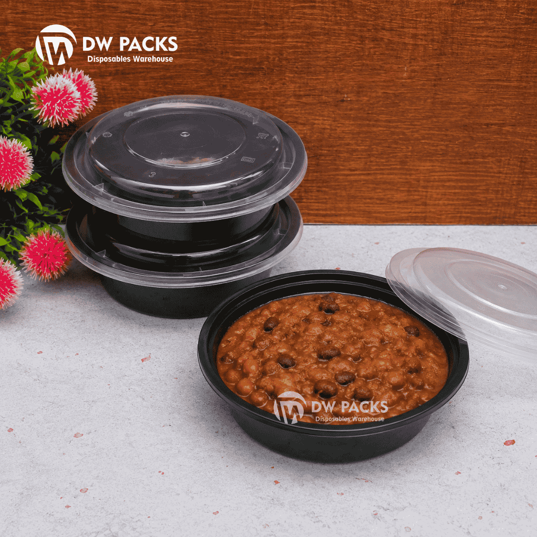 450ML ROUND FLAT BOWL WITH LID